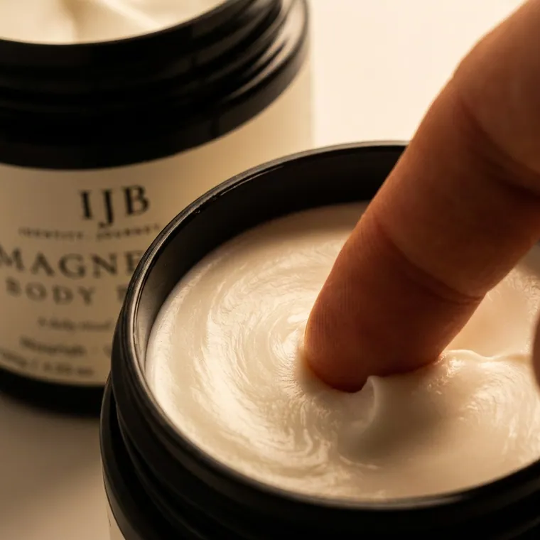 Macro texture shot of the body butter