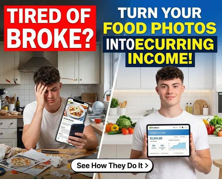 Before and after ad creative about food photos