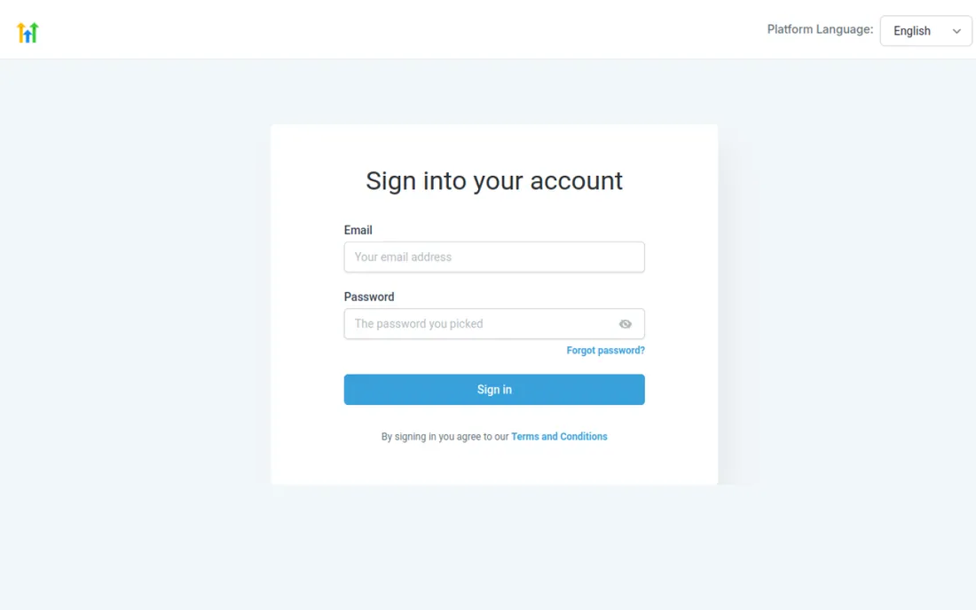 Digital Dixi white-label CRM sign-in screen