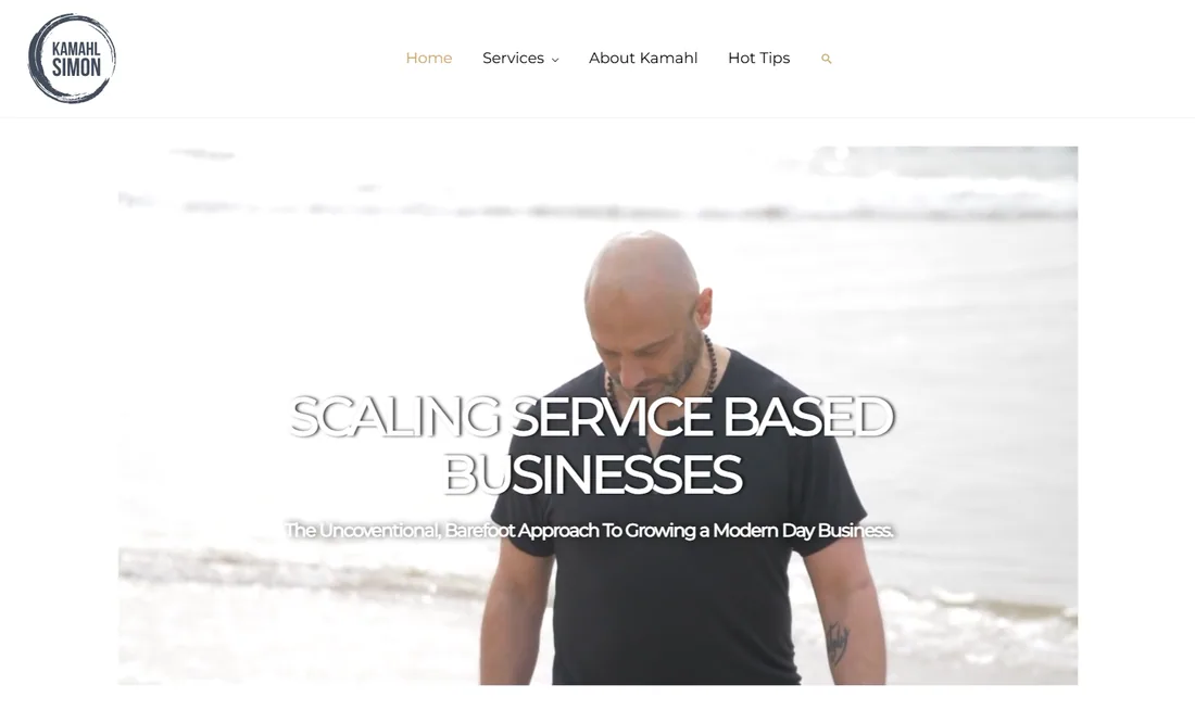 Kamahl Simon consulting website homepage